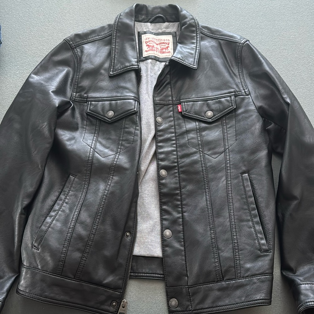 Levi Strauss Black Leather Jacket
